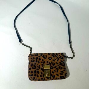 Leopard Print Crossbody Bag with Adjustable Strap